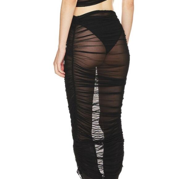 Superdown Nevaeh Sheer Ruched Black Cover Up – NWT Size Small - Picture 3 of 4